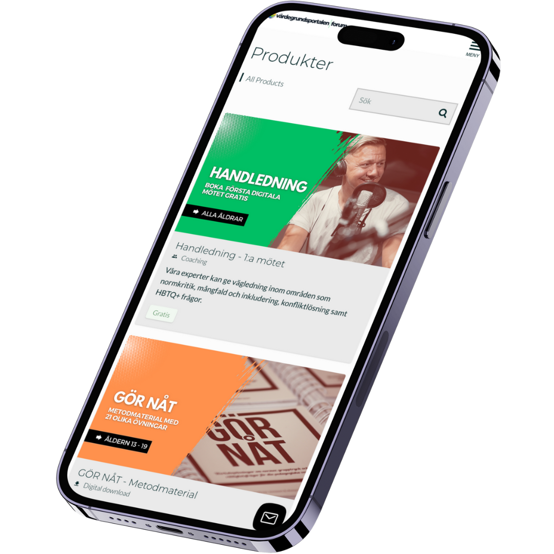 Värdegrundsportalen direkt i mobiltelefonen